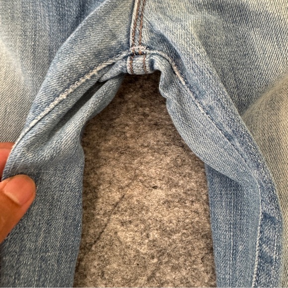 MOTHER Insider Crop Step Fray Jeans Blue Size 25 Raw Hem Some Marks - Picture 5 of 16